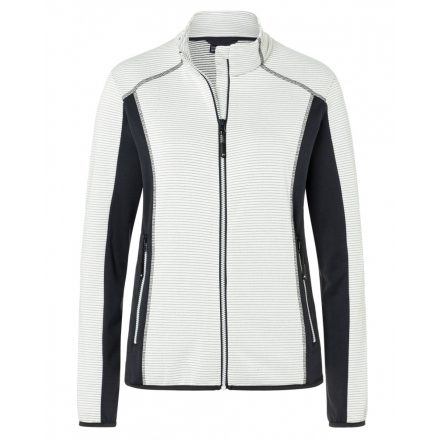 James&Nicholson Ladies' Structure Fleece Jacket JN783 off-white/carbon L