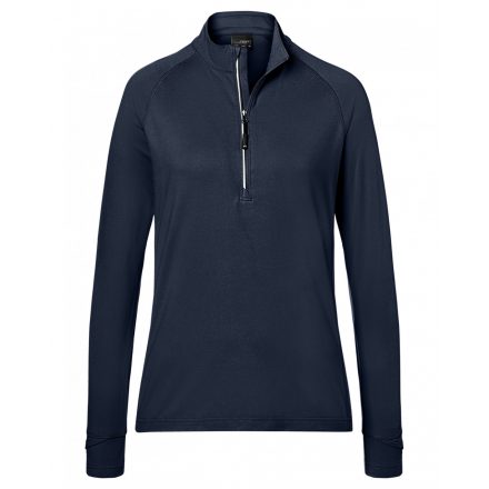 James&Nicholson Ladies' Sports  Halfzip póló JN787 navy L