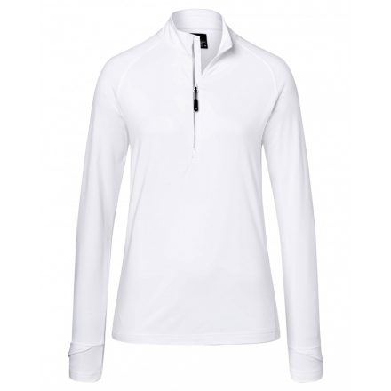 James&Nicholson Ladies' Sports  Halfzip póló JN787 white L