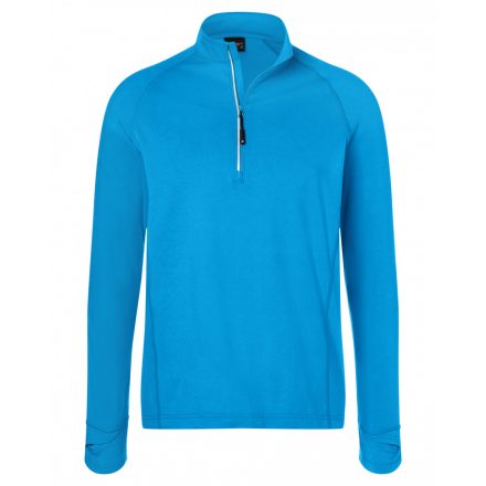 James&Nicholson Men's Sports Halfzip póló JN788 bright-blue 3XL