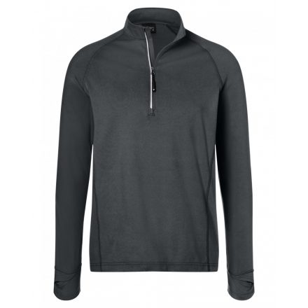 James&Nicholson Men's Sports Halfzip póló JN788 carbon 3XL