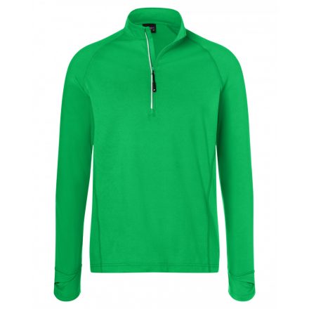 James&Nicholson Men's Sports Halfzip póló JN788 fern-green 3XL