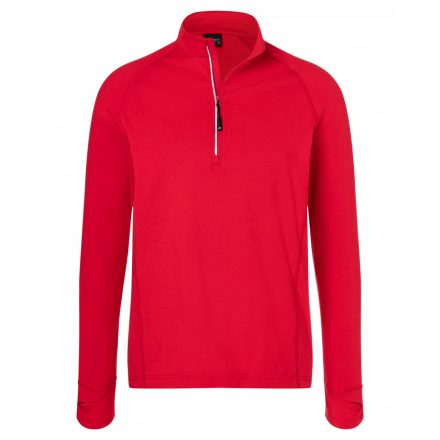 James&Nicholson Men's Sports Halfzip póló JN788 red 3XL