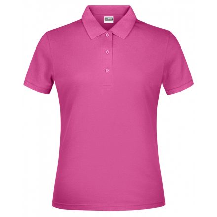 James&Nicholson Basic női galléros póló JN791 pink 3XL