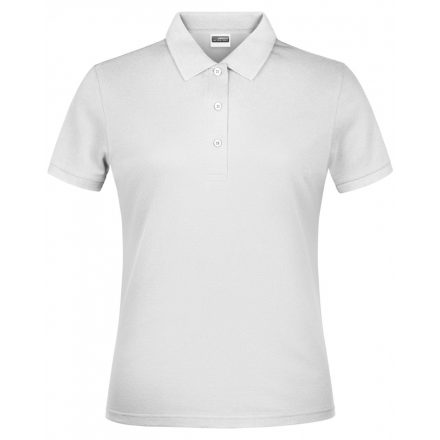 James&Nicholson Basic női galléros póló JN791 white 3XL