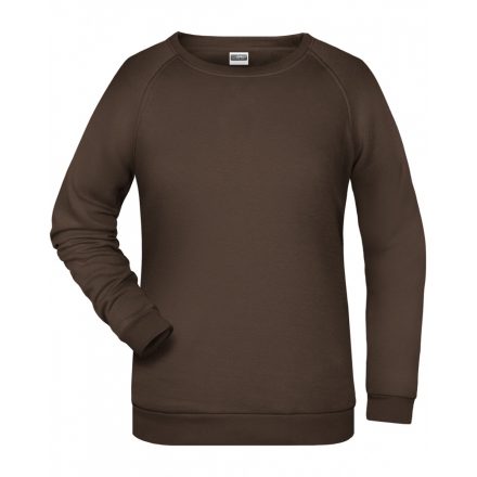 James&Nicholson Promo Sweat női pulóver JN793 brown 3XL