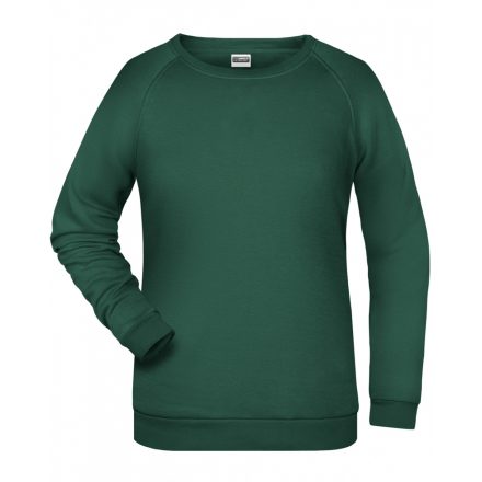 James&Nicholson Promo Sweat női pulóver JN793 dark-green 3XL