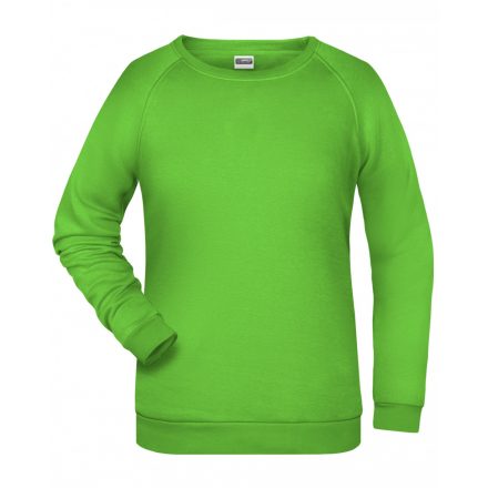 James&Nicholson Promo Sweat női pulóver JN793 lime-green 3XL