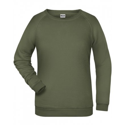 James&Nicholson Promo Sweat női pulóver JN793 olive 3XL