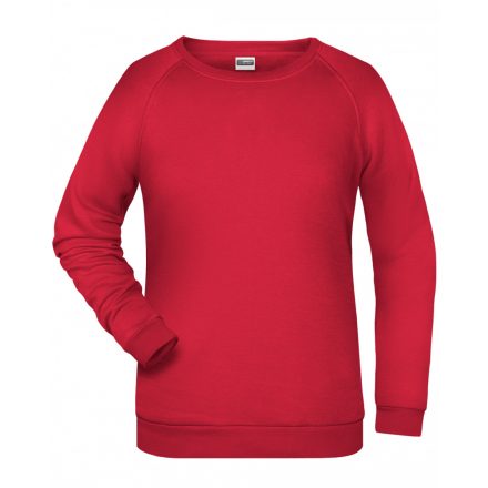 James&Nicholson Promo Sweat női pulóver JN793 red 3XL