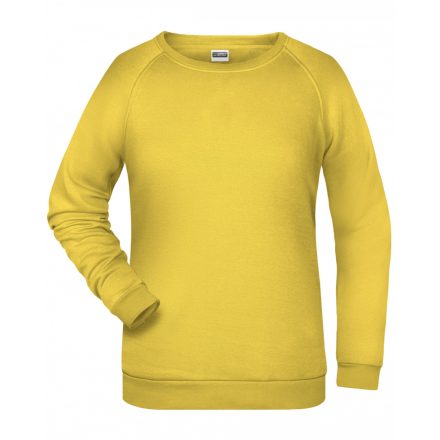 James&Nicholson Promo Sweat női pulóver JN793 yellow 3XL