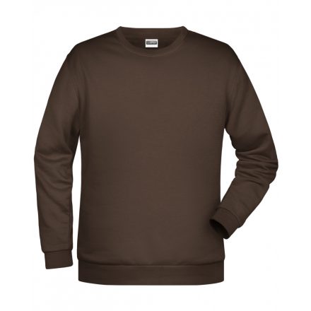 James&Nicholson Promo Sweat pulóver JN794 brown 3XL