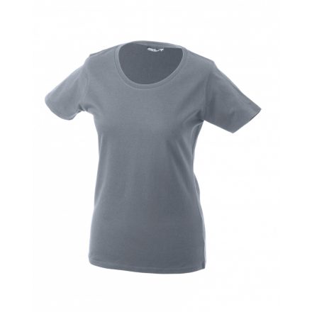 James&Nicholson J&N Workwear-T női kereknyakú póló JN802 grey-heather L