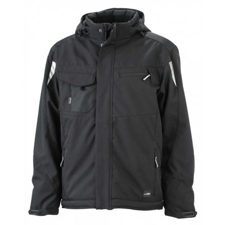 James&Nicholson STRONG Craftsmen softshell dzseki JN824 black/black 3XL