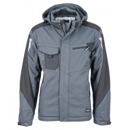 James&Nicholson STRONG Craftsmen softshell dzseki JN824 carbon/black M