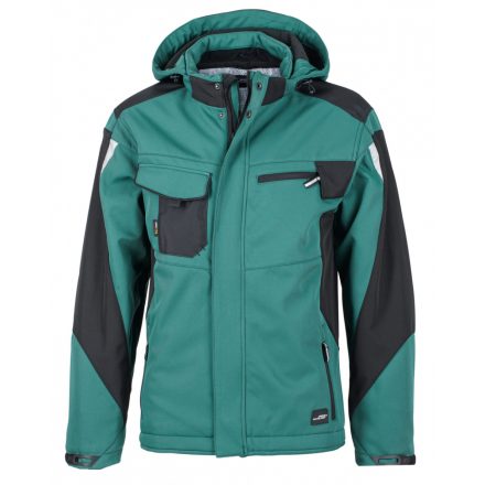 James&Nicholson STRONG Craftsmen softshell dzseki JN824 dark-green/black 3XL