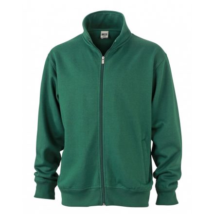 James&Nicholson J&N Workwear cipzáras pulóver JN836 dark-green 3XL