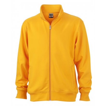 James&Nicholson J&N Workwear cipzáras pulóver JN836 gold-yellow L