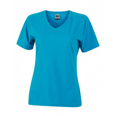 James&Nicholson J&N Ladies' Workwear-T női munkapóló JN837 turquoise 3XL