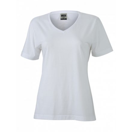 James&Nicholson J&N Ladies' Workwear-T női munkapóló JN837 white 3XL