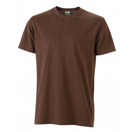 James&Nicholson J&N Men's Workwear-T kereknyakú póló JN838 brown XS