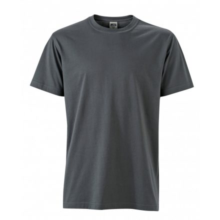 James&Nicholson J&N Men's Workwear-T kereknyakú póló JN838 dark-grey XS