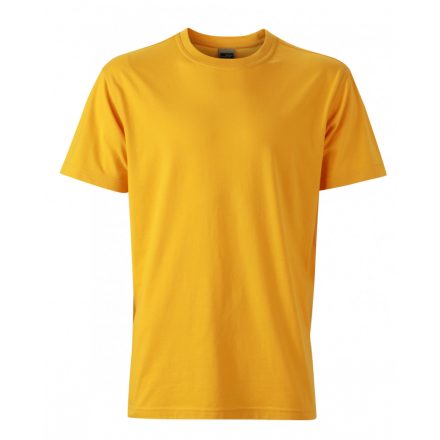 James&Nicholson J&N Men's Workwear-T kereknyakú póló JN838 gold-yellow XS