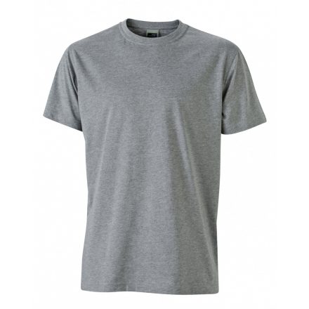 James&Nicholson J&N Men's Workwear-T kereknyakú póló JN838 grey-heather XS