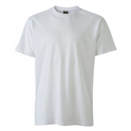 James&Nicholson J&N Men's Workwear-T kereknyakú póló JN838 white 3XL