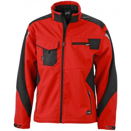 James&Nicholson STRONG softshell dzseki JN844 red/black 3XL