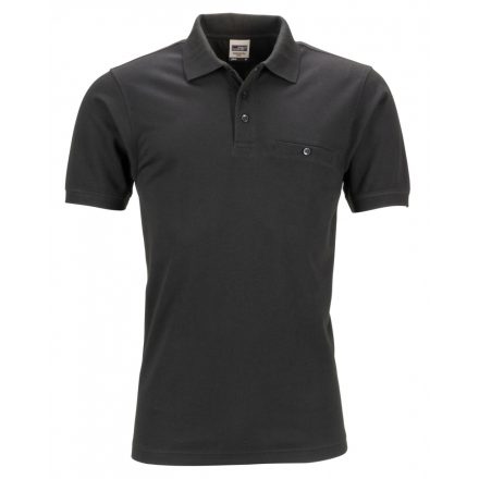 James&Nicholson Men's Workwear Polo Pocket JN846 black XS