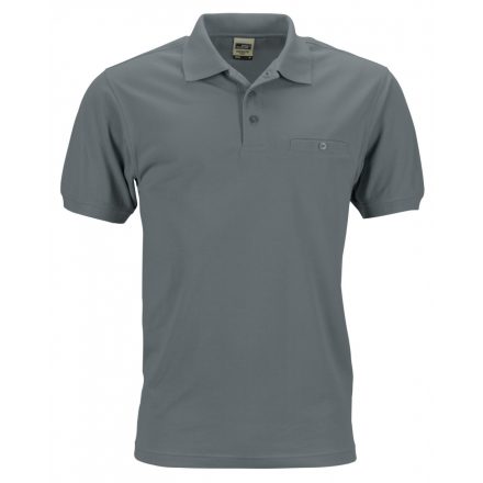 James&Nicholson Men's Workwear Polo Pocket JN846 dark-grey 3XL