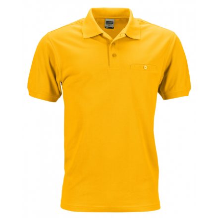 James&Nicholson Men's Workwear Polo Pocket JN846 gold-yellow 5XL