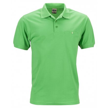 James&Nicholson Men's Workwear Polo Pocket JN846 lime-green XS