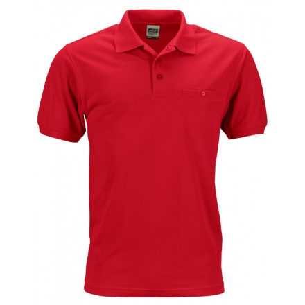 James&Nicholson Men's Workwear Polo Pocket JN846 red XS