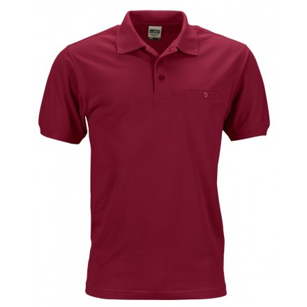 James&Nicholson Men's Workwear Polo Pocket JN846 wine 3XL