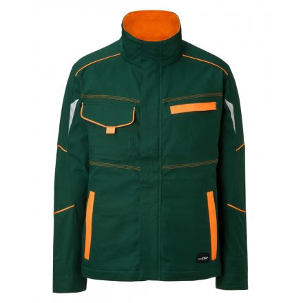 James&Nicholson LEVEL-2 munkakabát JN849 dark-green/orange 3XL