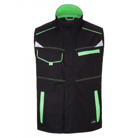 James&Nicholson LEVEL-2 munkamellény JN850 black/lime-green 3XL