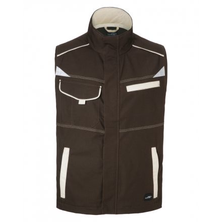 James&Nicholson LEVEL-2 munkamellény JN850 brown/stone XL