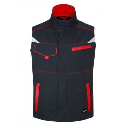 James&Nicholson LEVEL-2 munkamellény JN850 carbon/red 3XL