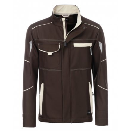 James&Nicholson LEVEL-2 softshell dzseki JN851 brown/stone 3XL