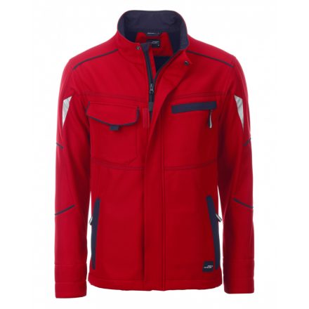 James&Nicholson LEVEL-2 softshell dzseki JN851 red/navy 3XL