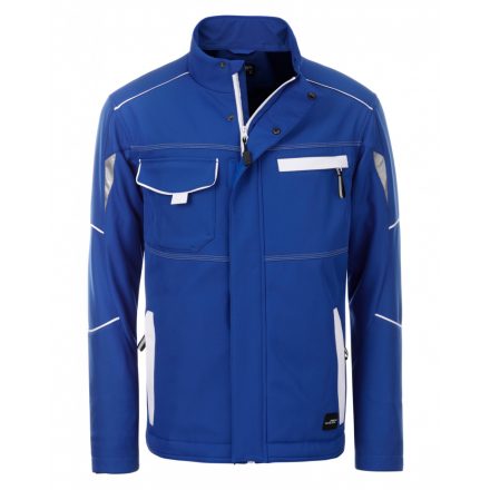 James&Nicholson LEVEL-2 softshell dzseki JN851 royal/white 3XL