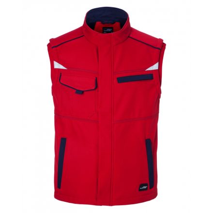 James&Nicholson LEVEL-2 softshell mellény JN852 red/navy 3XL