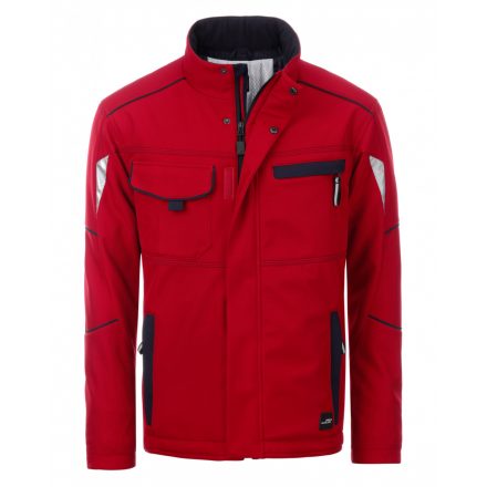 James&Nicholson LEVEL-2 bélelt softshell dzseki JN853 red/navy 3XL