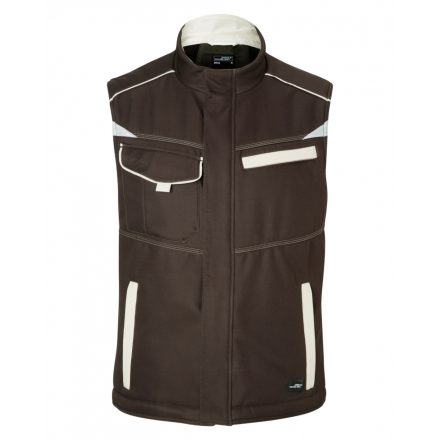 James&Nicholson LEVEL-2 bélelt softshell mellény JN854 brown/stone 3XL