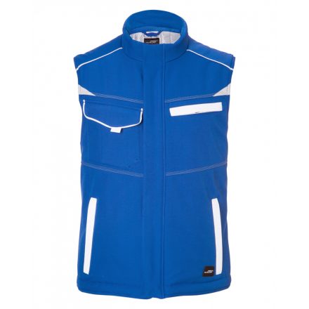 James&Nicholson LEVEL-2 bélelt softshell mellény JN854 royal/white L