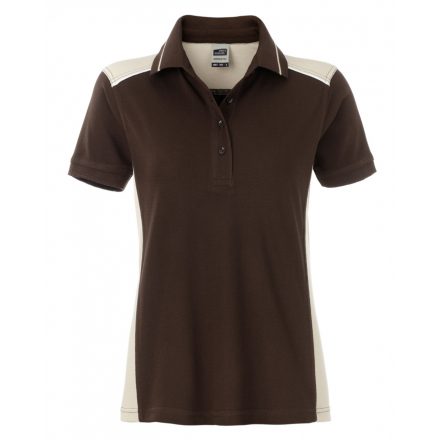 James&Nicholson Level-2 női galléros póló JN857 brown/stone 3XL