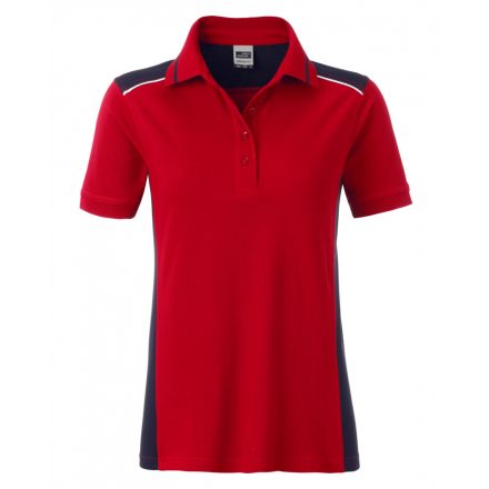 James&Nicholson Level-2 női galléros póló JN857 red/navy 3XL