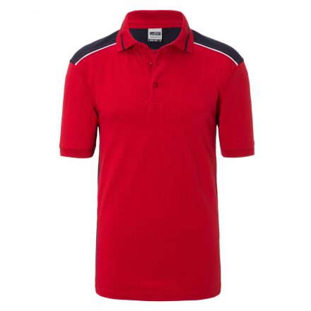 James&Nicholson Level-2 galléros póló JN858 red/navy 3XL